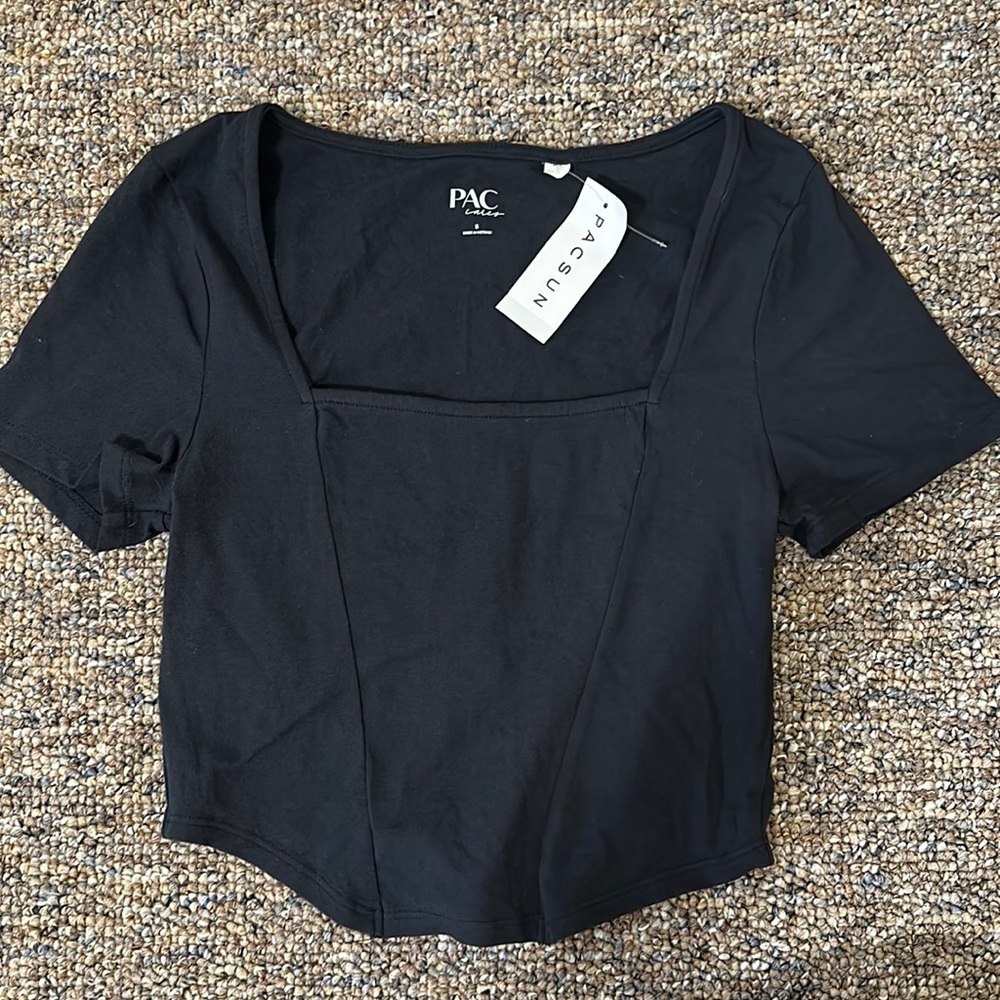 NWT Pacsun square beck baby tee